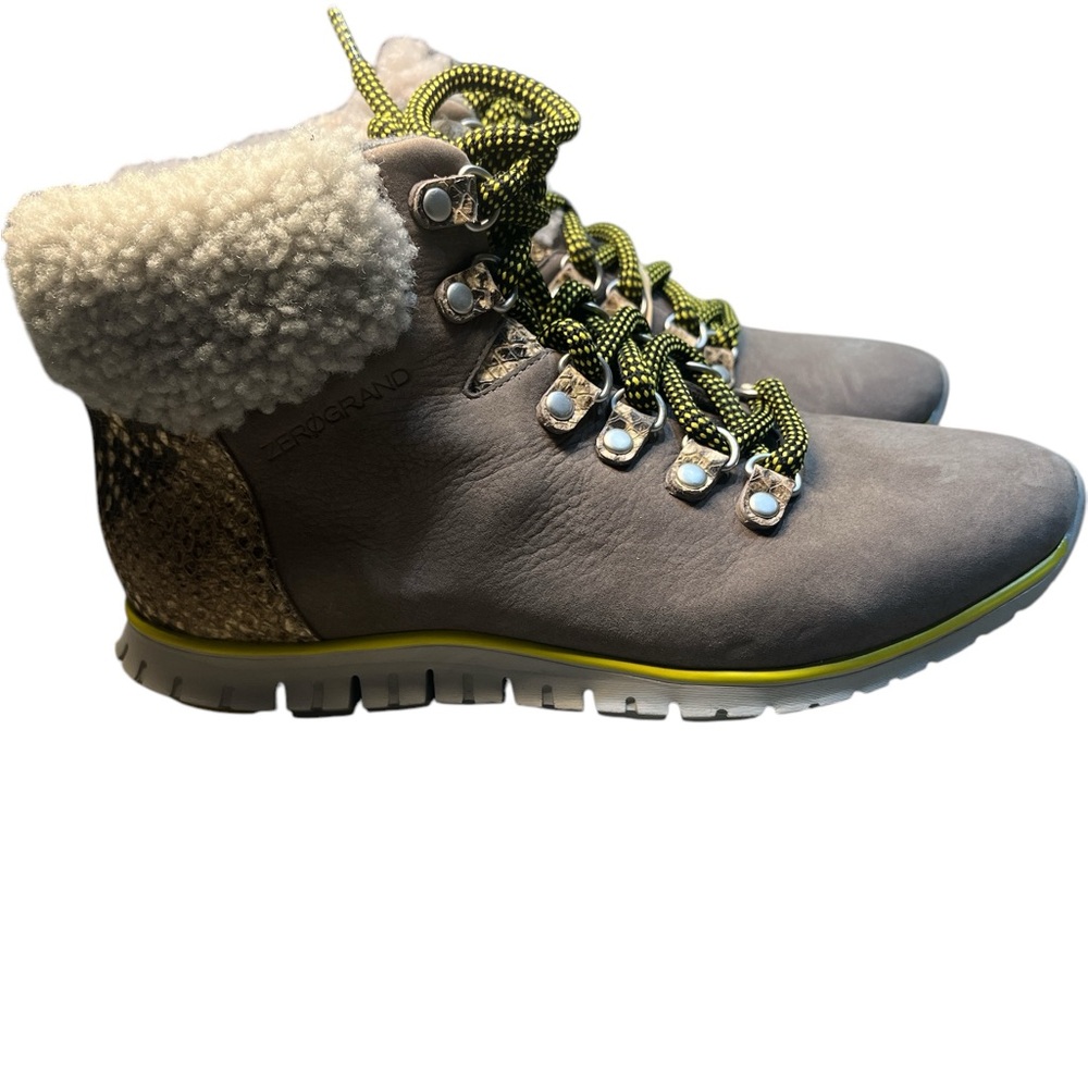 Cole Haan Gray and Green Zero Grand Winter Boots
